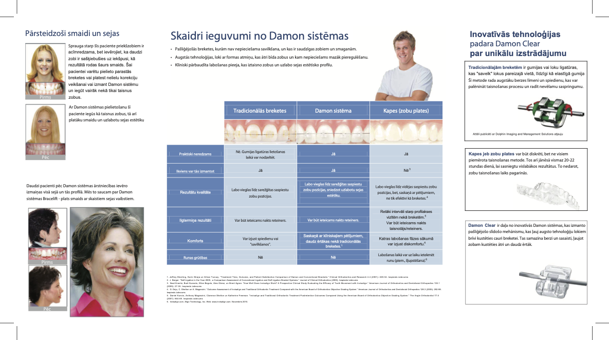 Damon Clear brochure in Latvian.