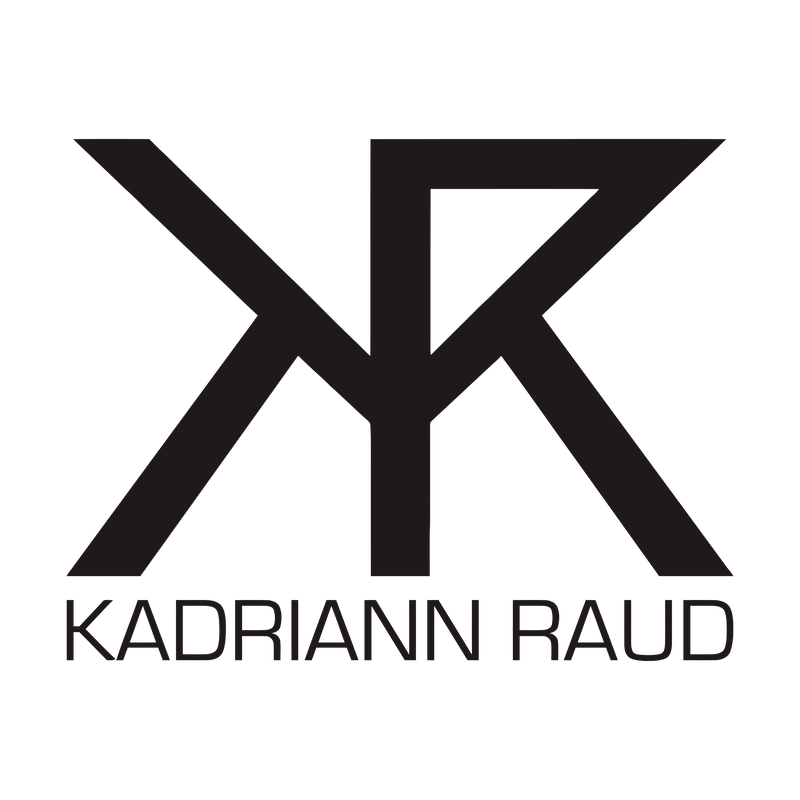 Kadriann Raud logo with the bottom centre name.