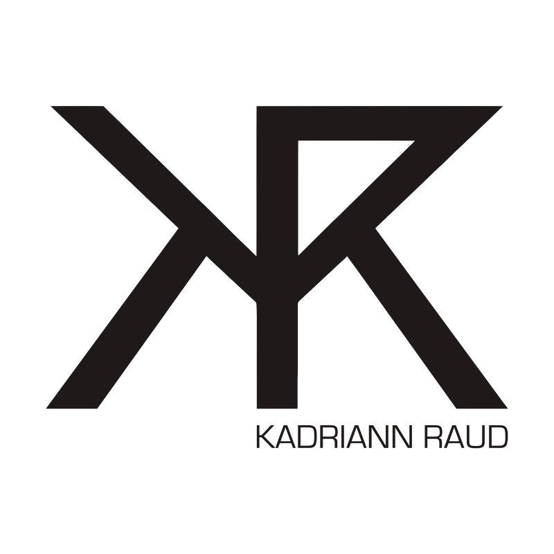 Kadriann Raud logo with the bottom right name.